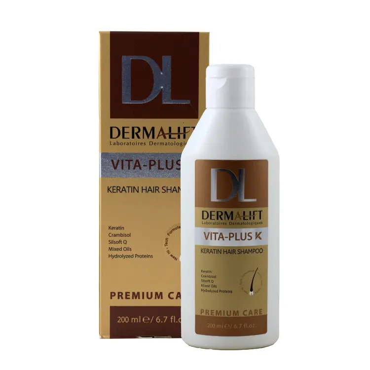 درمالیفت شامپو ویتا پلاس موهای کراتینه 200 میلی